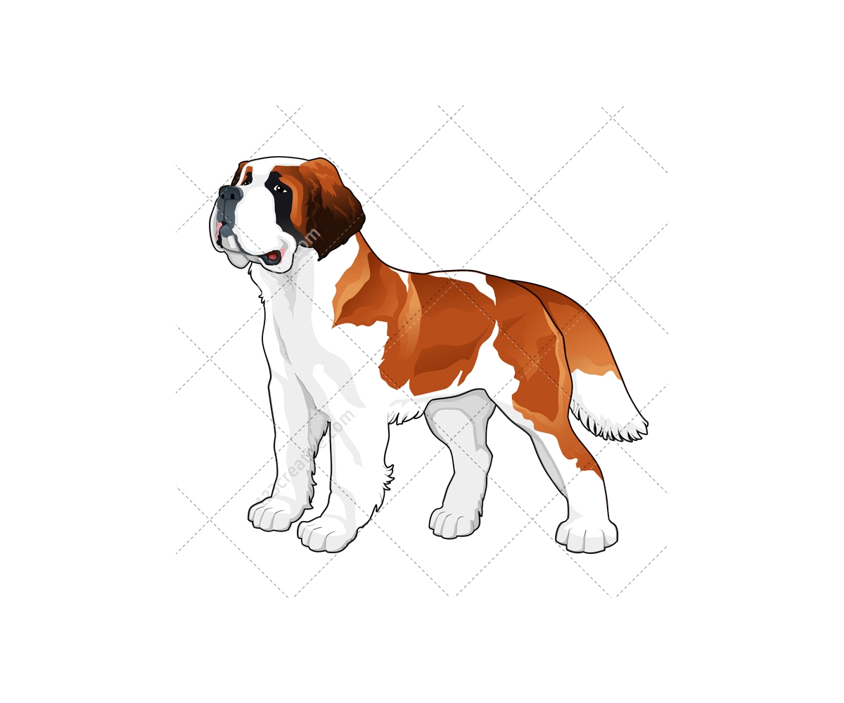 Realistic dog vector pack animal vector graphics. Dalmatian, Pitbull