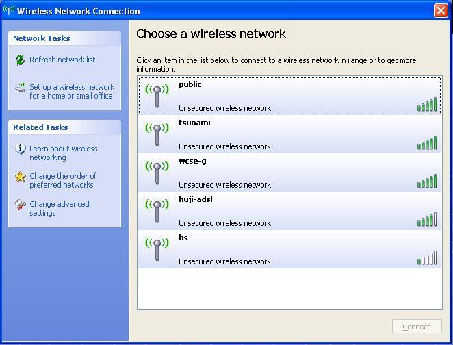 Unable to connect using wireless connection in Windows XP