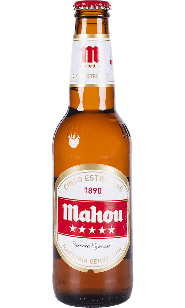 Cerveza Mahou 5 Estrellas Botellín 33cl Caja 24 u. 1898 Drinks Boutique