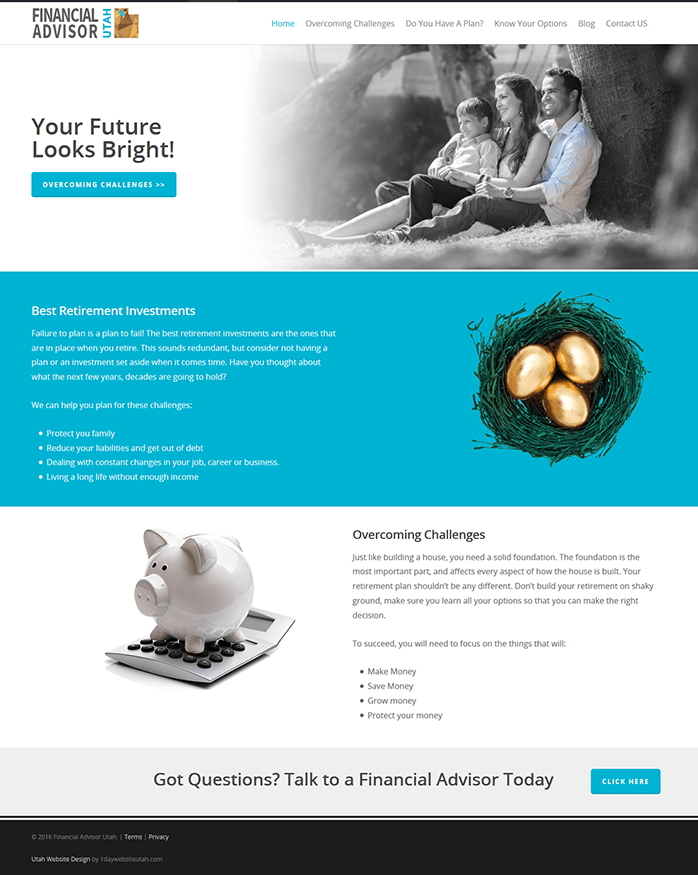 financialadvisorutah 1 Day Website Utah