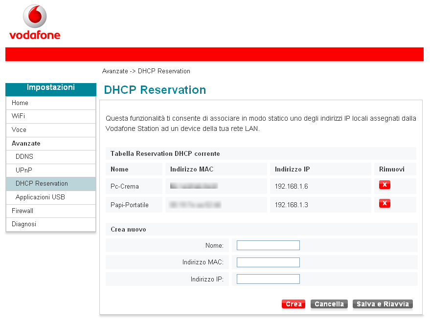 Guida su come aprire le porte tcp udp firewall della Vodafone Station