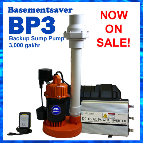 Backup Sump Pump BP3 HeavyDuty Battery Backup Pumps
