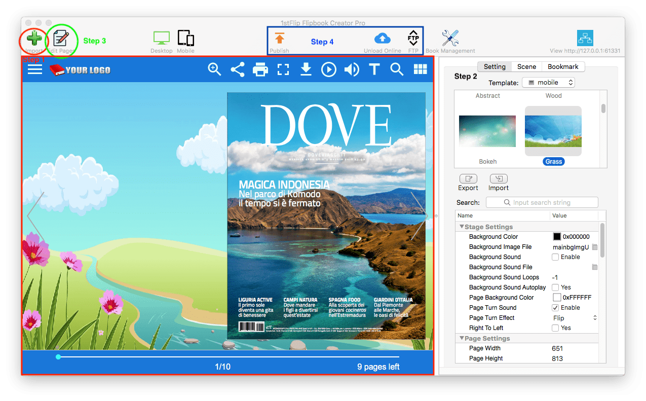 How to create online flipbooks 1stFlip