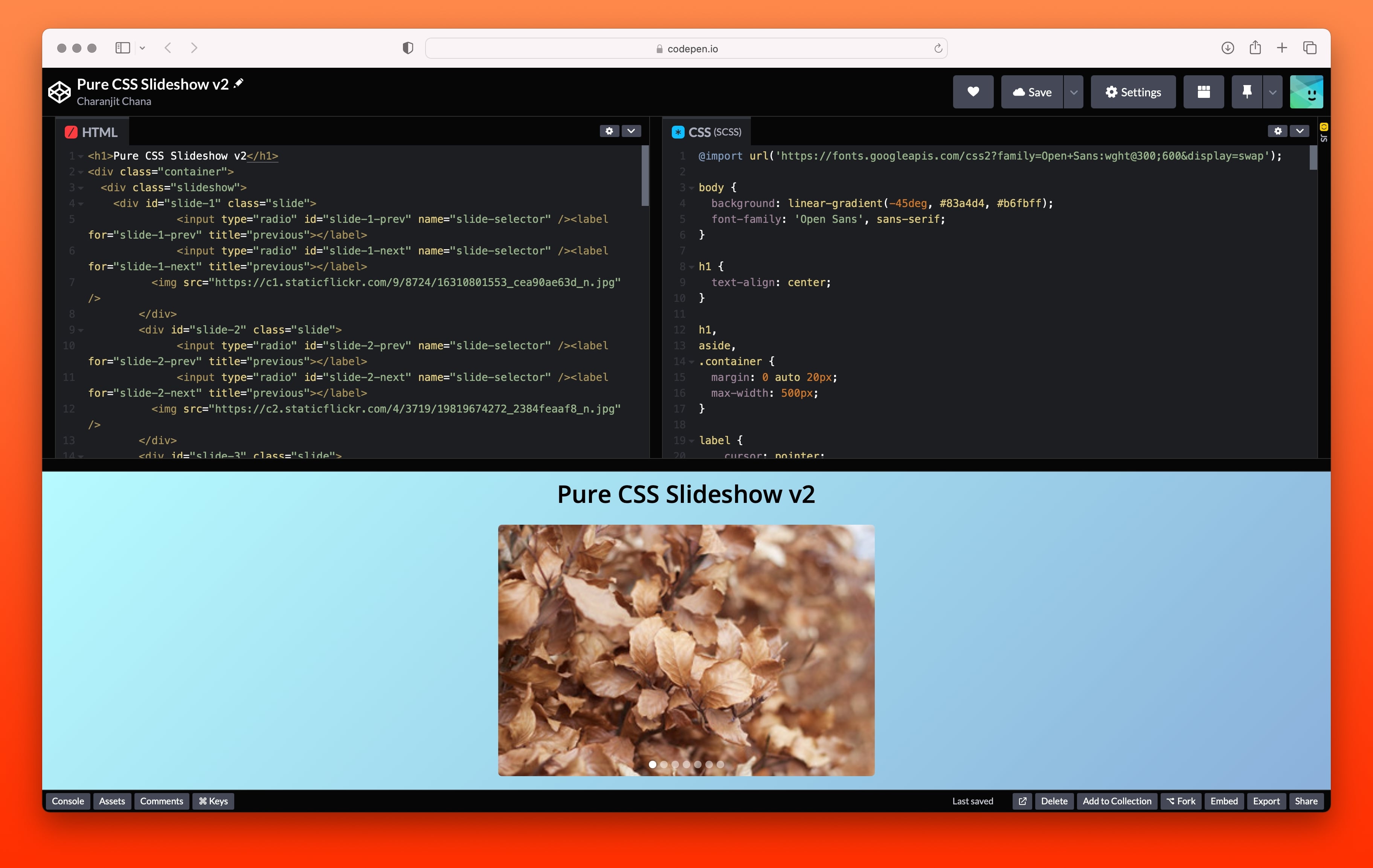 Revisiting how to build a CSS only slideshow