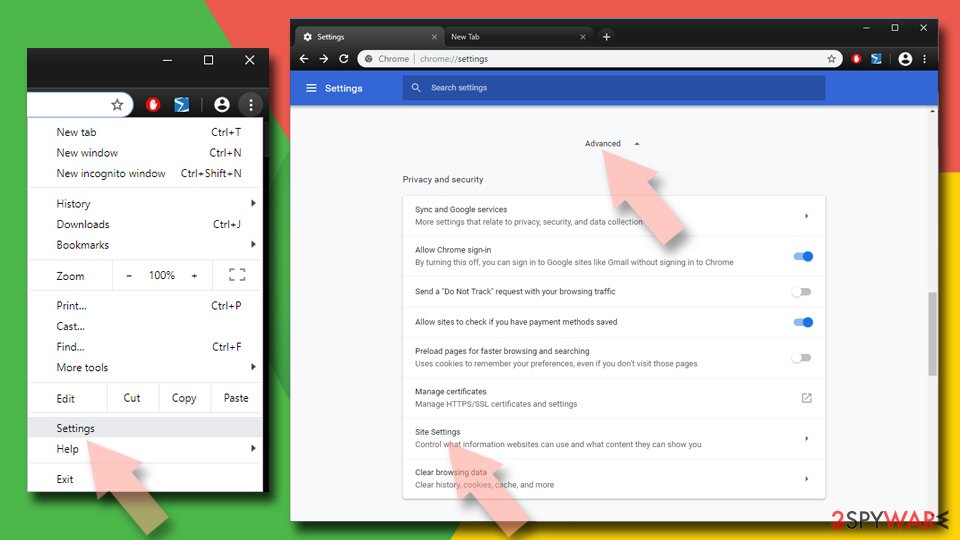Remove malware (virus)