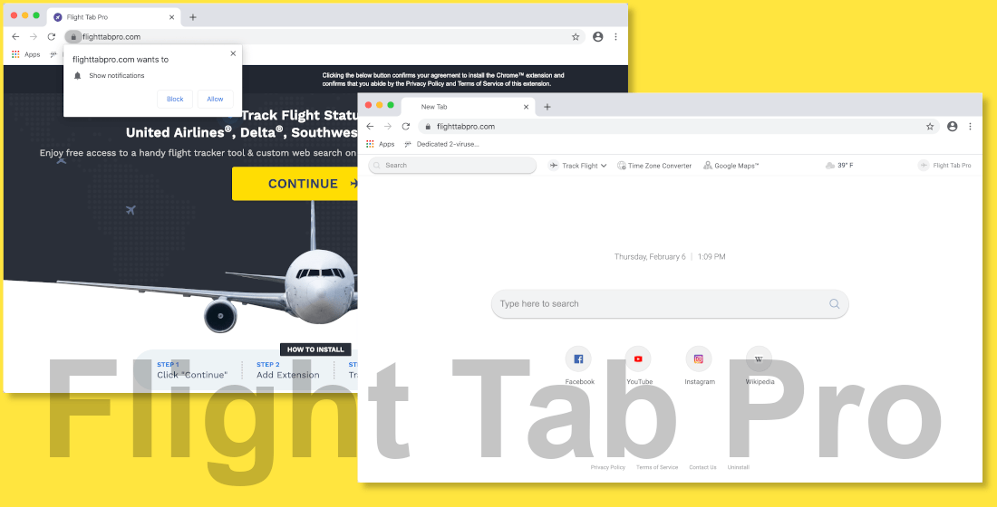 Flight Tab Pro Adware How to remove Dedicated