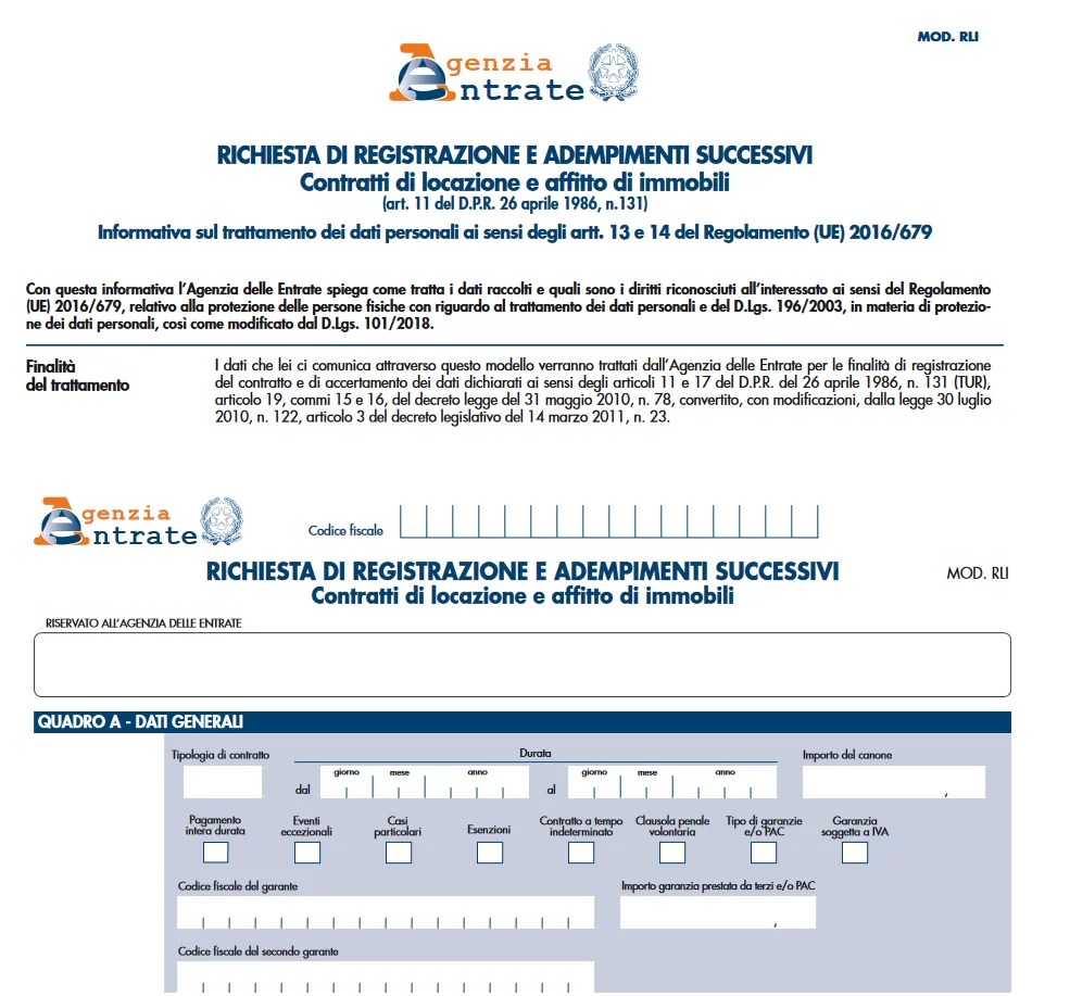 modello rli editabile 2023 🥇 Modello Rli 2022: Dall'agenzia Delle Entrate Novità Ed Istruzioni