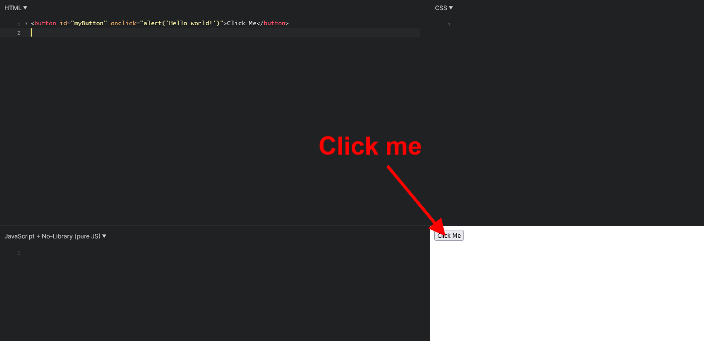 How to remove OnClick events with Javascript 20i