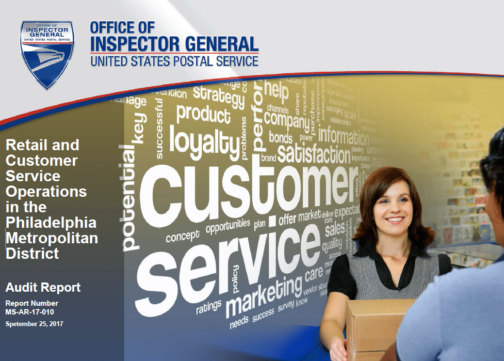 USPS OIG Report Retail and Customer Service Ops in Philadelphia Metro