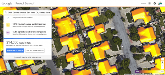 Project Sunroof pilot helps homeowners to make the go solar decision.