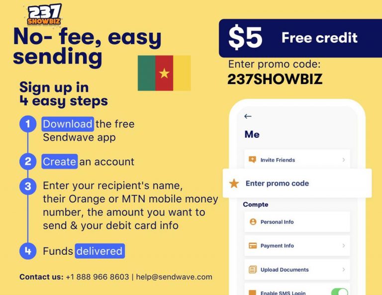Send Money To AFRICA With SENDWAVE No Agent, No Fees Cameroon's 1