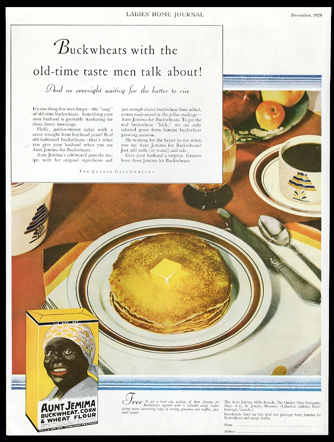 1929 Aunt Jemima pancake mix pancakes color photo vintage print ad eBay