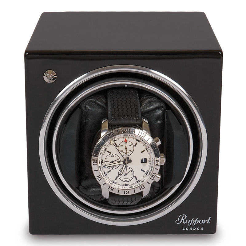 Single Automatic Watch Winder Box EVO7 Rapport Evolution Black