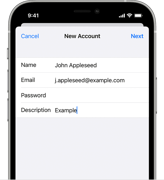 How to set up your email account manually Iphone
