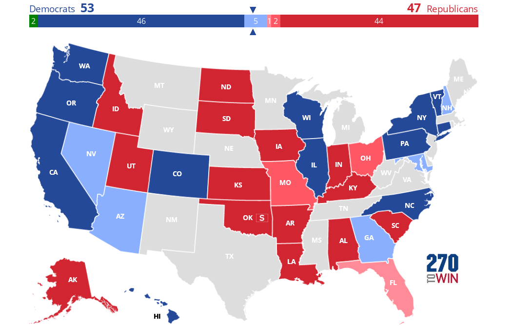 2022 Senate Election Interactive Map