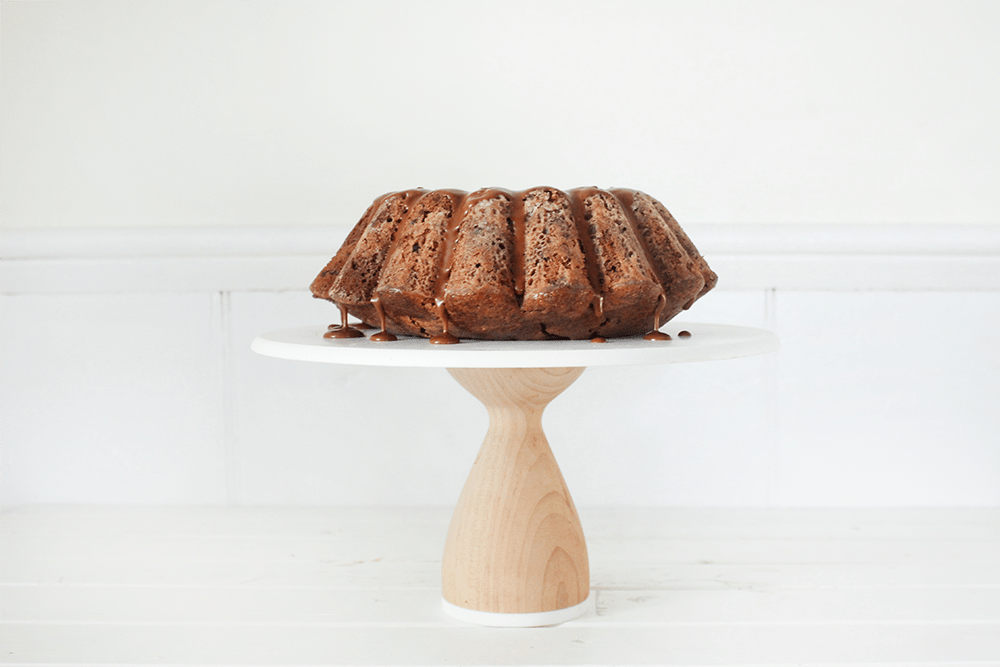 Double Chocolate Chai Bundt Cake with Bittersweet Chocolate Glaze