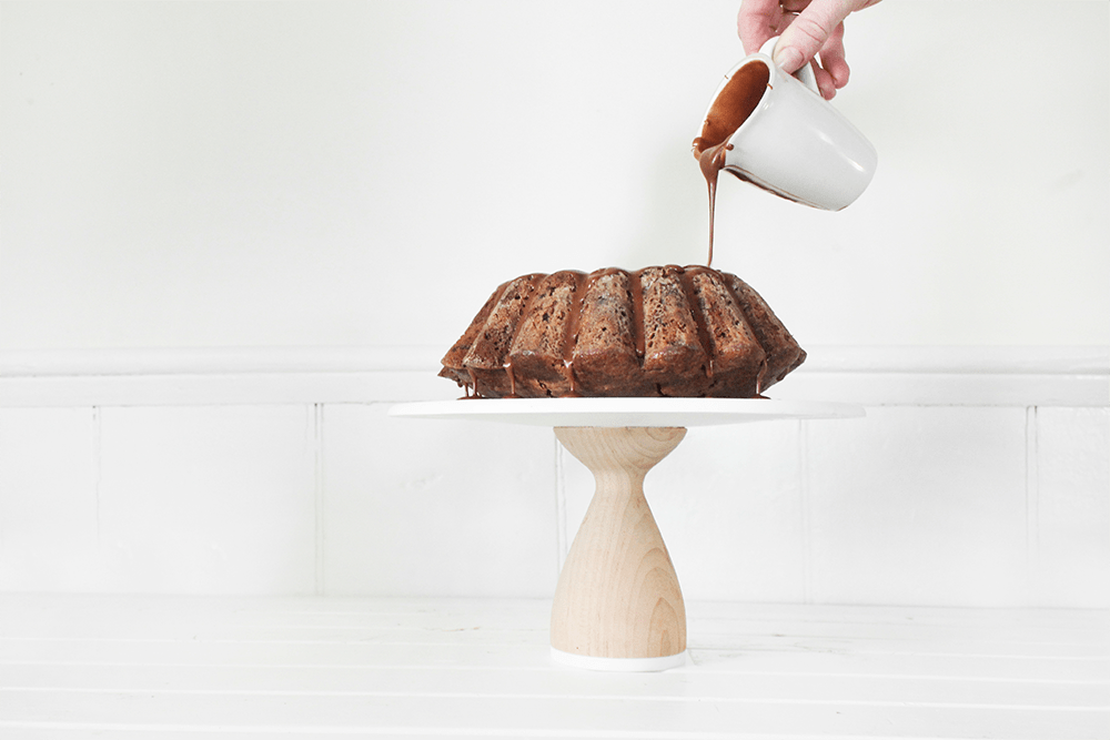 Double Chocolate Chai Bundt Cake with Bittersweet Chocolate Glaze