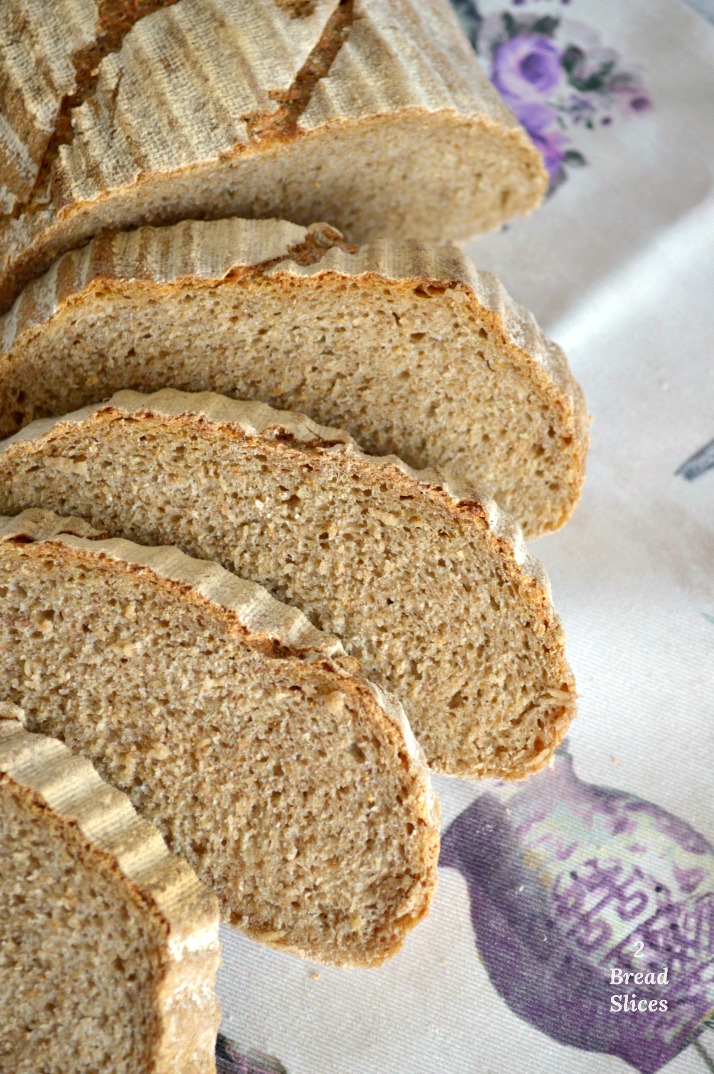 Receta Pan de Centeno sin Masa Madre 2 Bread Slices