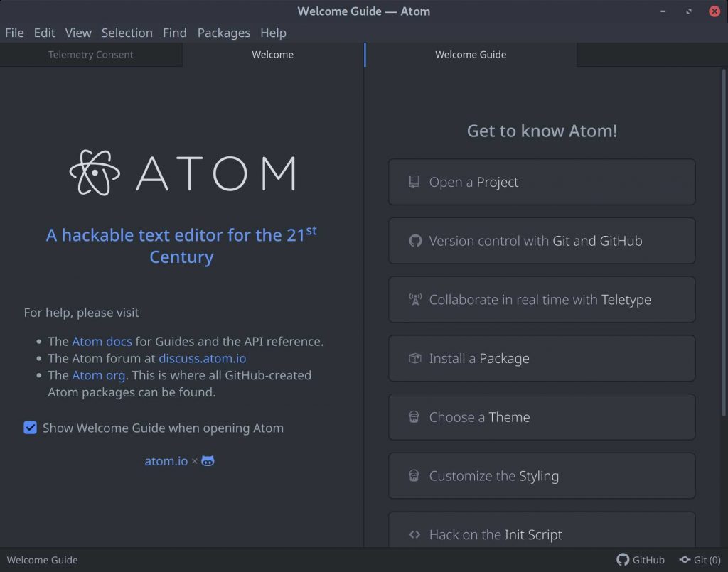 How to Install Atom Hackable Text and Source Code Editor on Linux