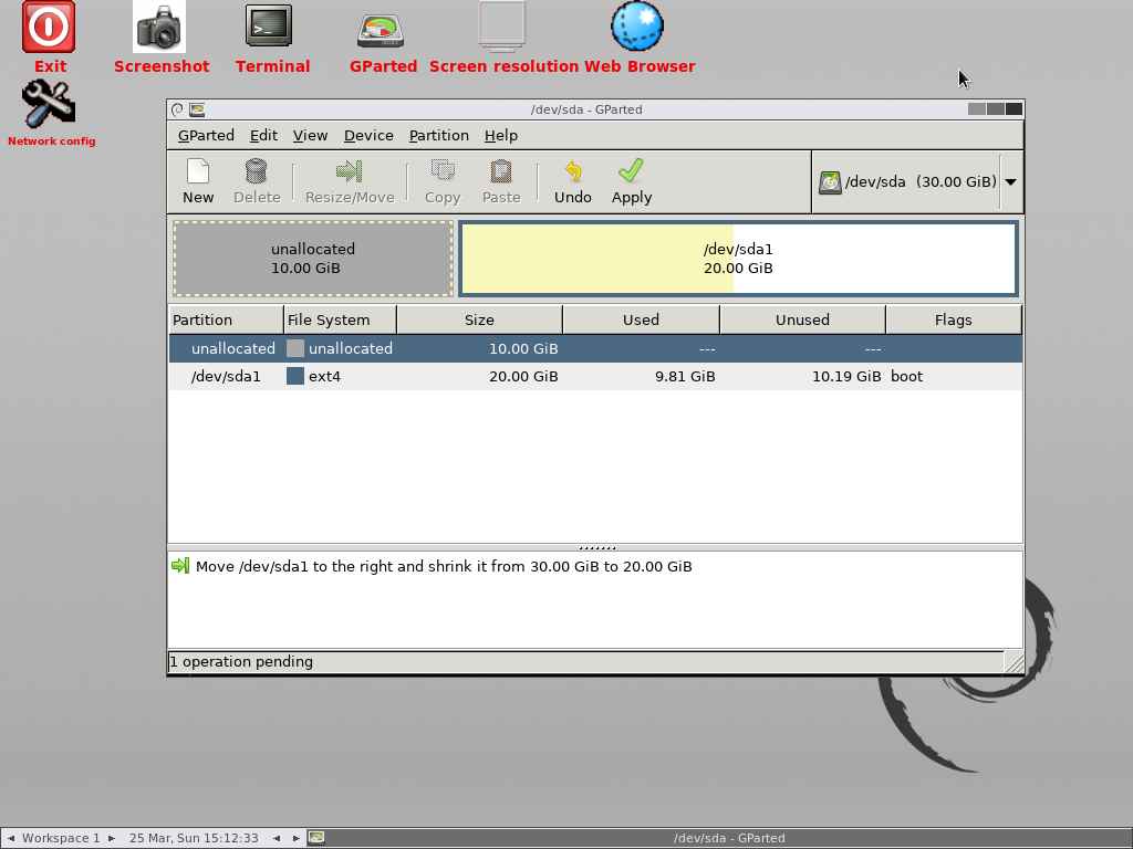 howtoresizeactiveprimaryrootpartitioninlinuxusinggparted