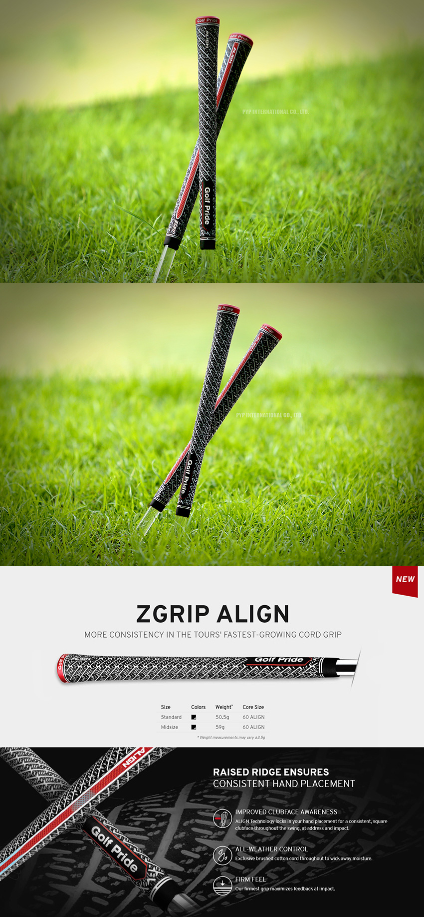 GOLF PRIDE ZGRIP ALIGN MIDSIZE