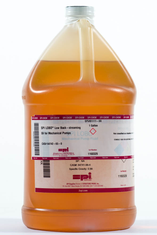 SPI LOBO Low Backstreaming Oil for Rotary Vane Mechanical Pumps, Hydrocarbon Fluid 1 Gallon
