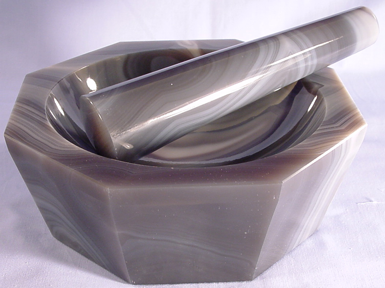 SPI Supplies Brand Agate Mortar and Pestle Set 200 mm x 165mm x 50 mm