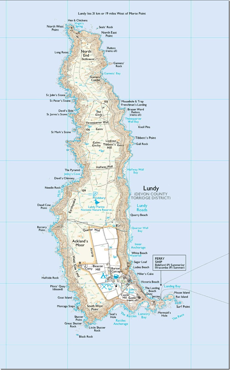 Map Of Lundy Island Maps 2wanderers