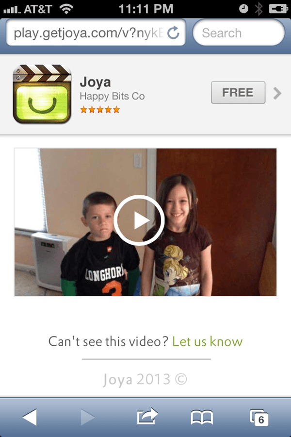 Joya App Easy Video Sharing for the iOS