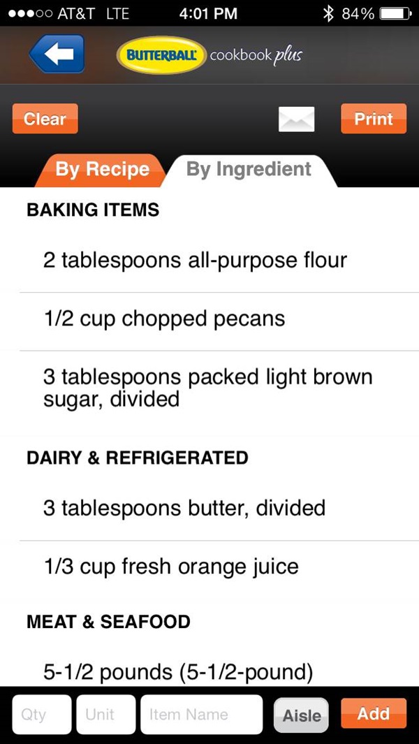 Butterball Cookbook Plus App Review