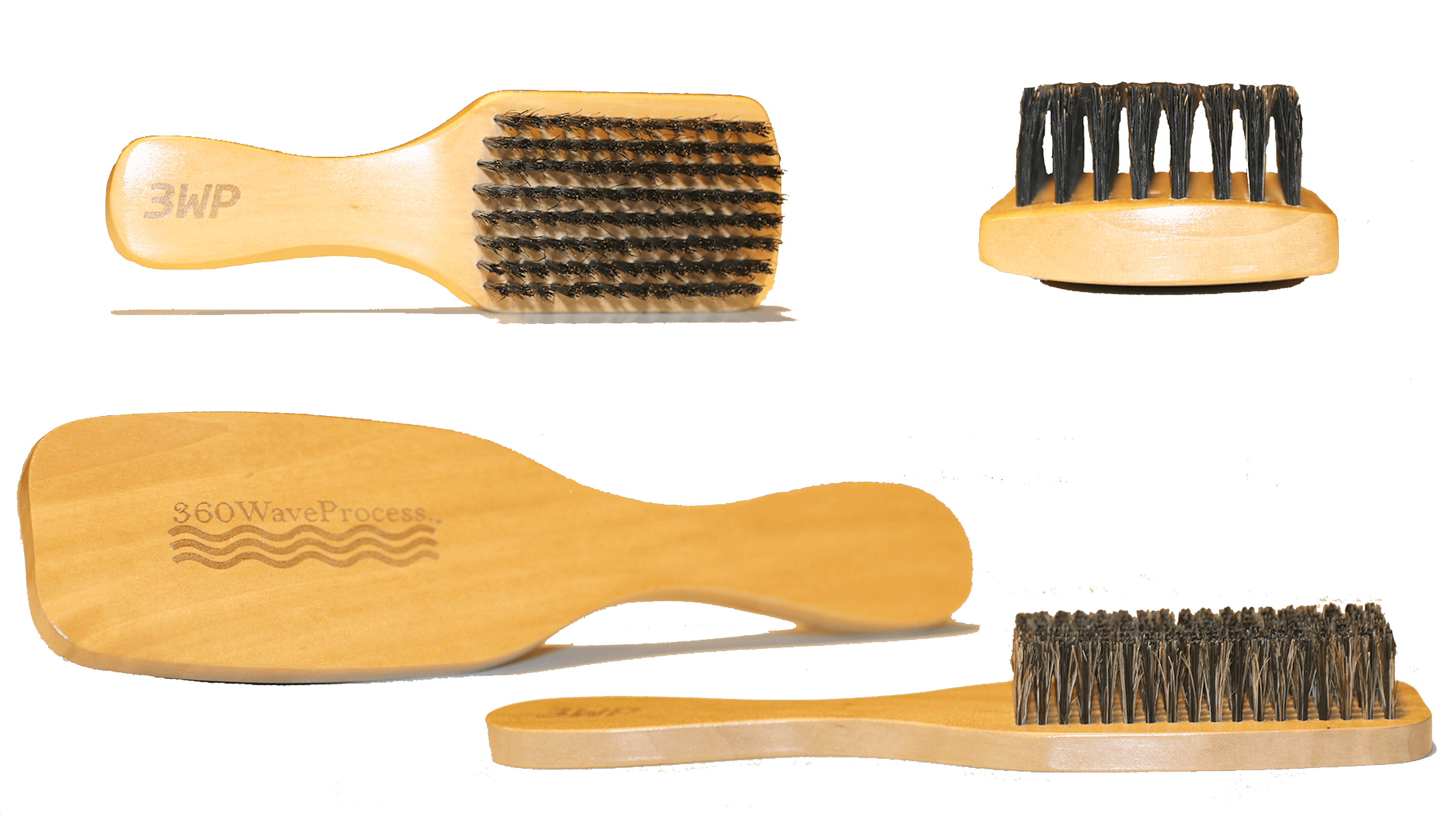 3WP Club Brush + Flat Hard Brush (Bundle DEAL) 360WaveProcess