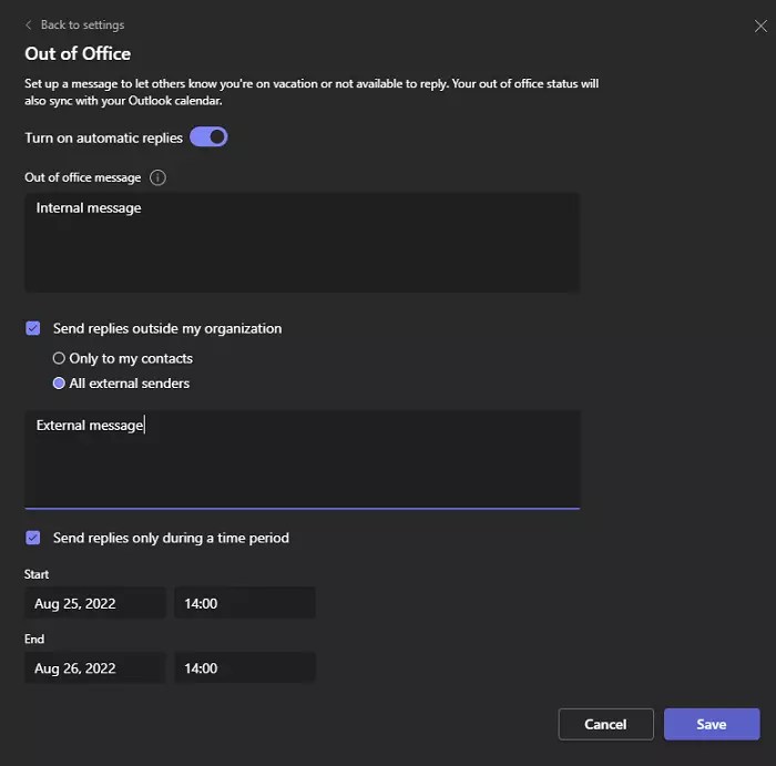 HowTo Set your Out of Office using Microsoft Teams 3aIT