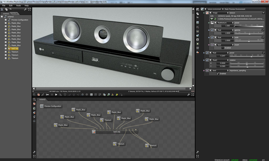 OctaneRender 1.0 review Renderers 3DSphere 3ds max Tutorials