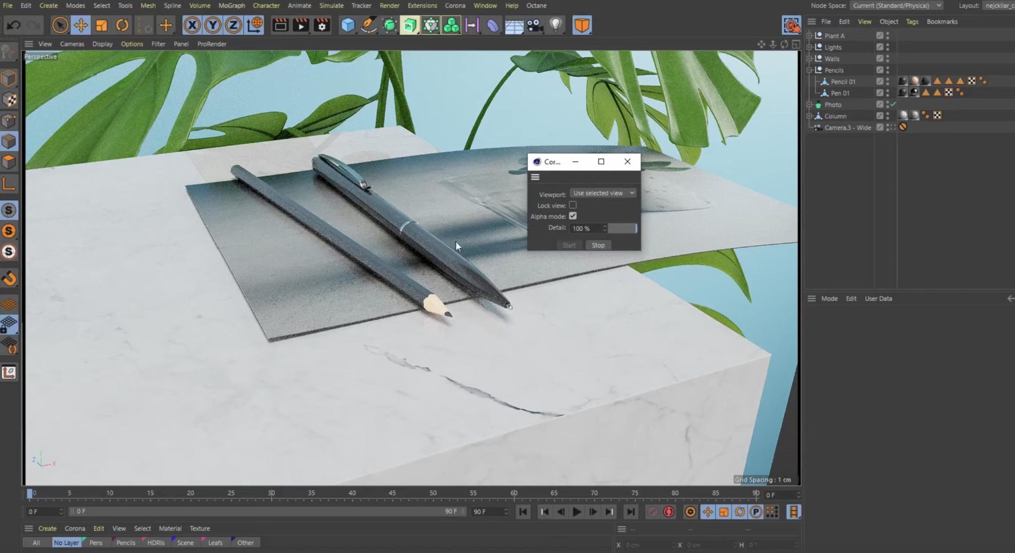 Interactive Rendering Viewport in Corona Renderer 3DArt
