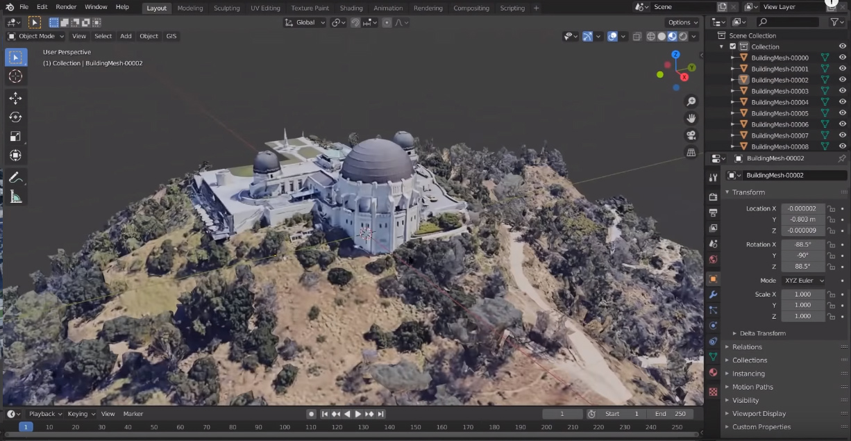 Google Maps Into Blender 3dart