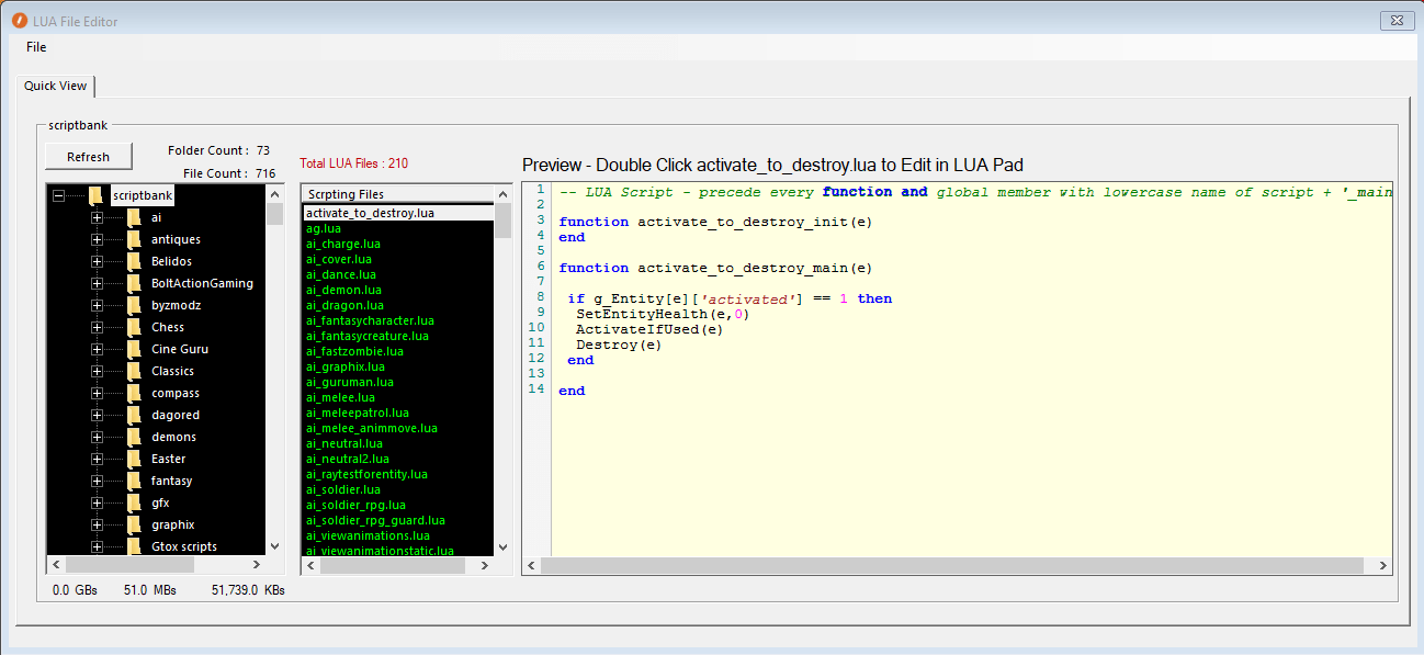 LUA Editor