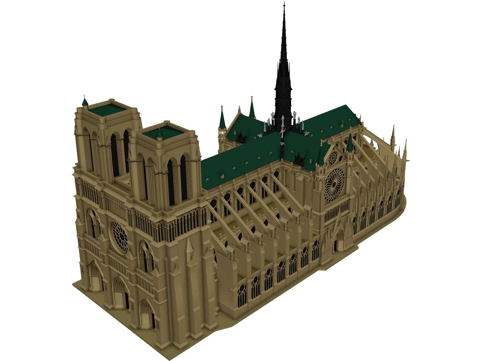 Cathedral Notre Dame 3D Model 3DCADBrowser