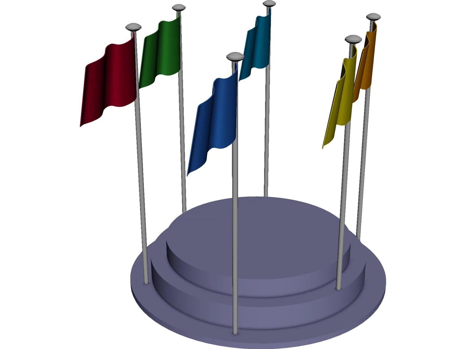 Flags 3D Model 3D CAD Browser