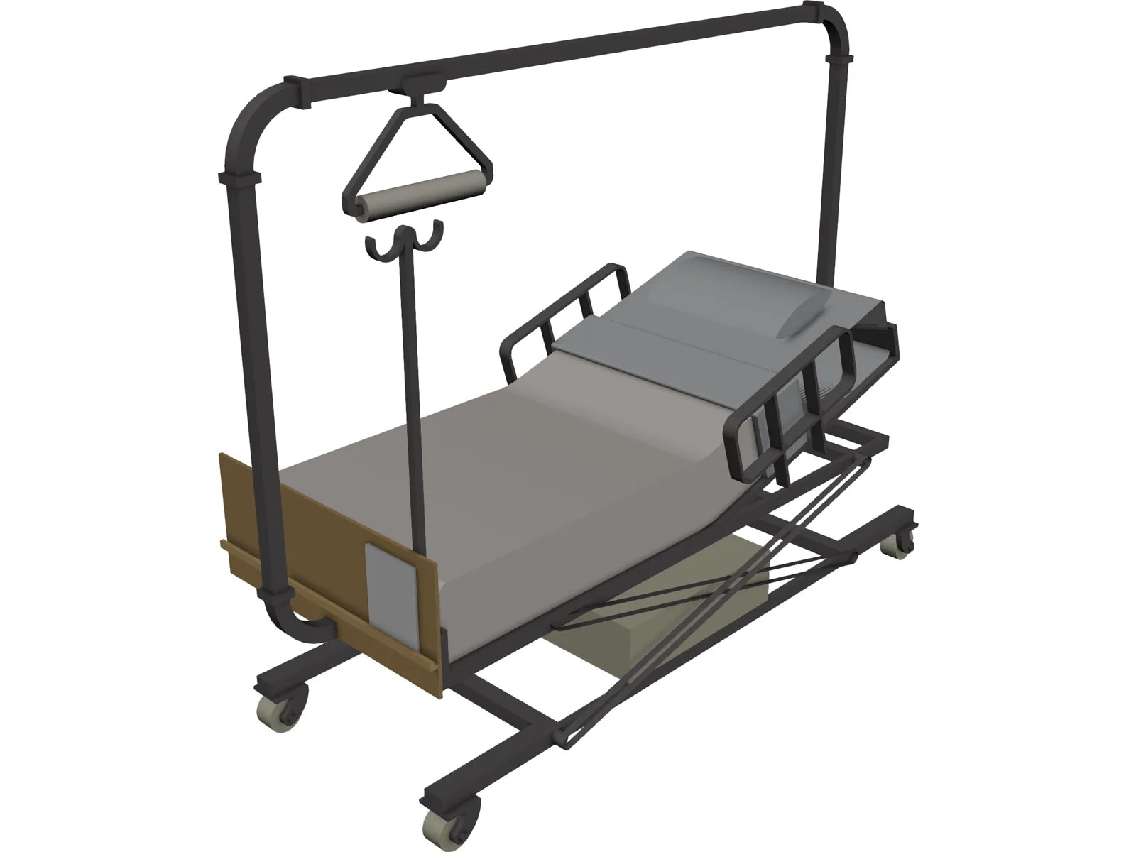 Hospital Bed 3D Model 3D CAD Browser
