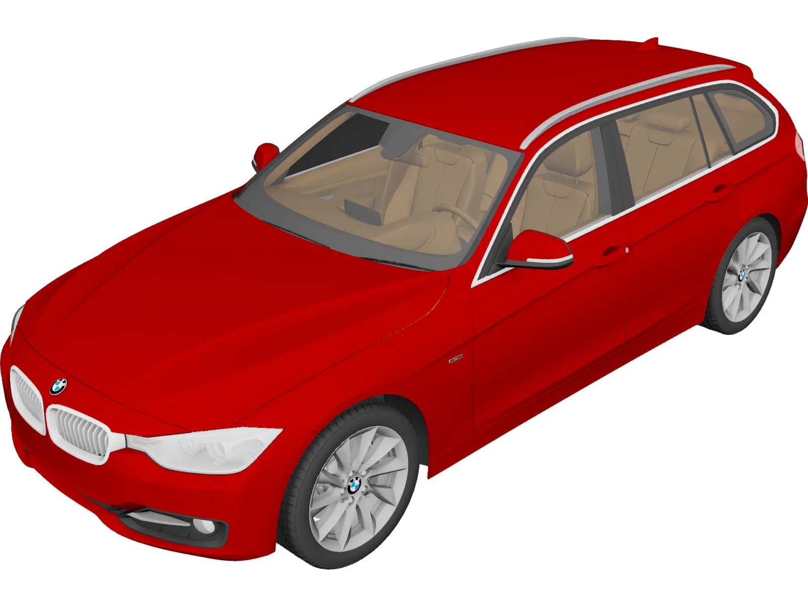 Bmw 3 Series Touring F31 2013 3d Model 3d Cad Browser