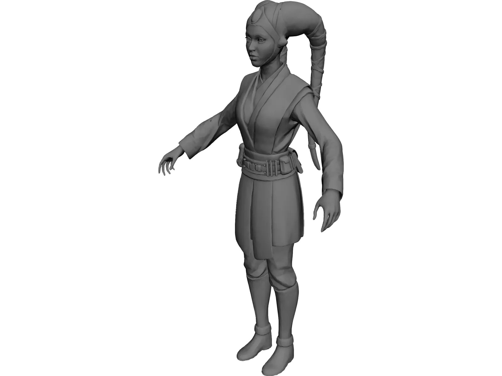 Jedi Twilek Padawan 3D Model - 3DCADBrowser