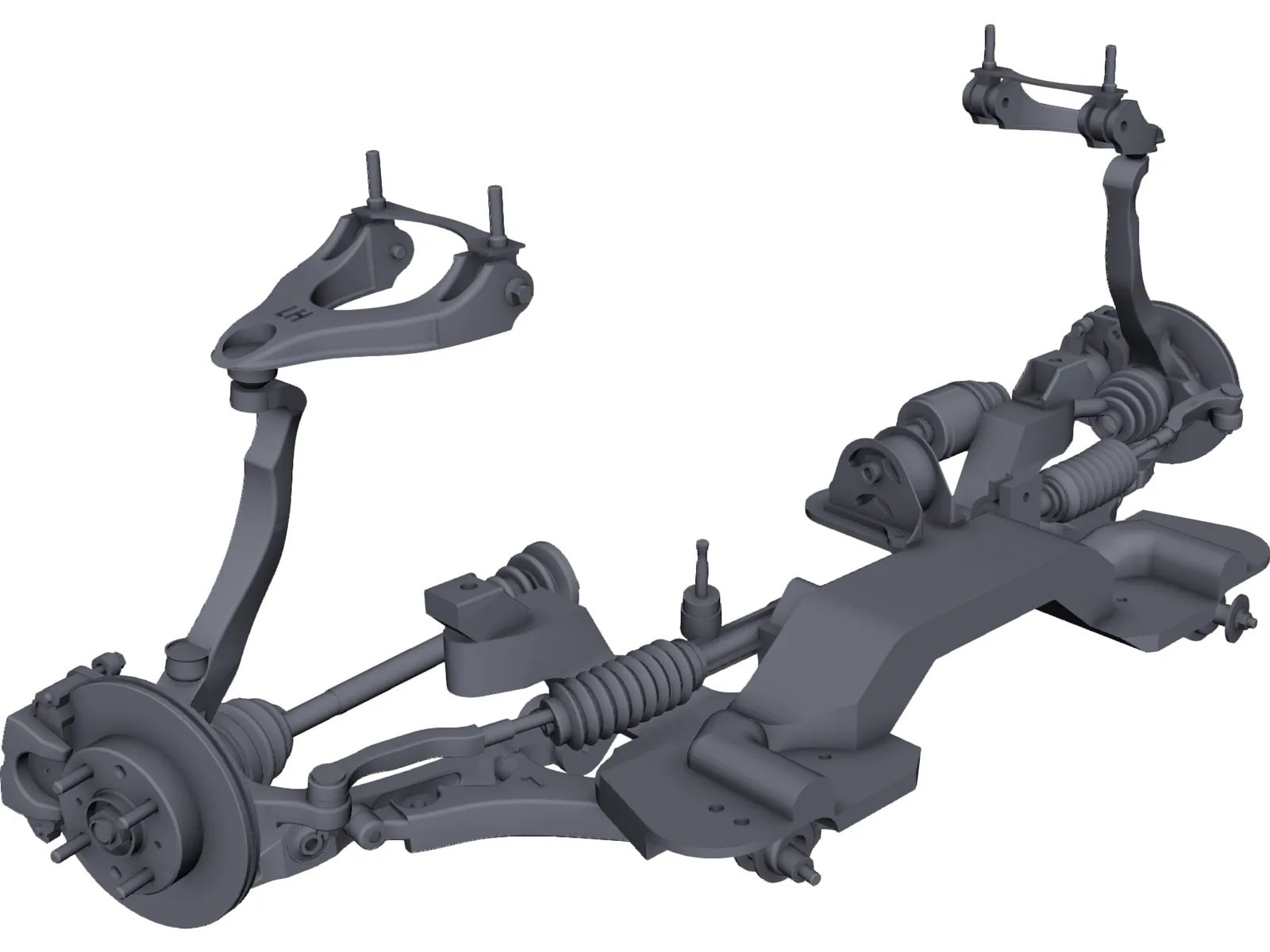 Honda Civic EG Suspension CAD Model 3DCADBrowser