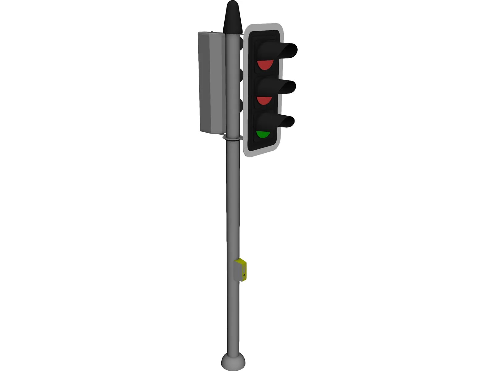 Short Traffic Light 3D Model 3DCADBrowser