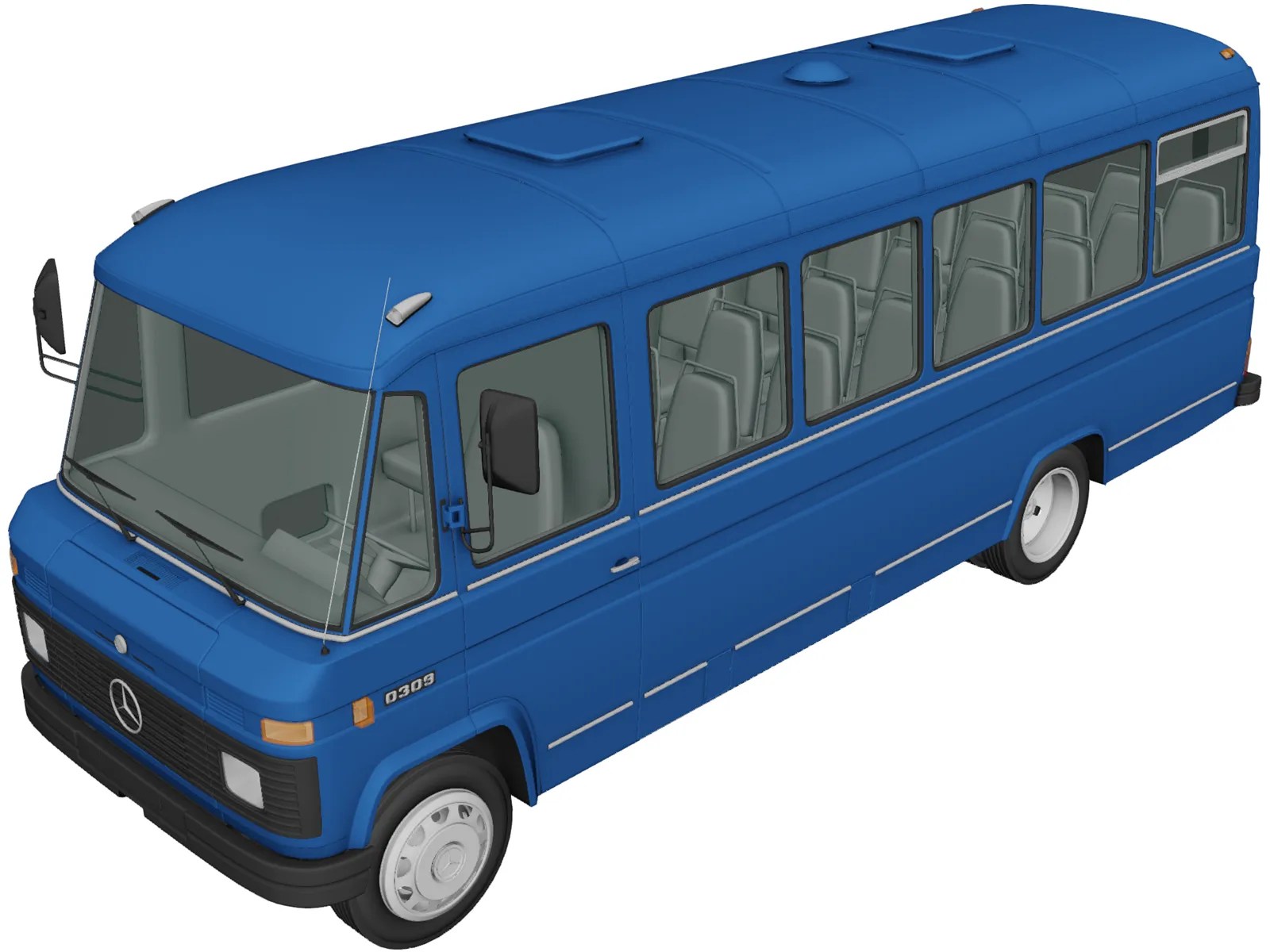 Mercedes-Benz O-309 3D Model (1979) - 3DCADBrowser