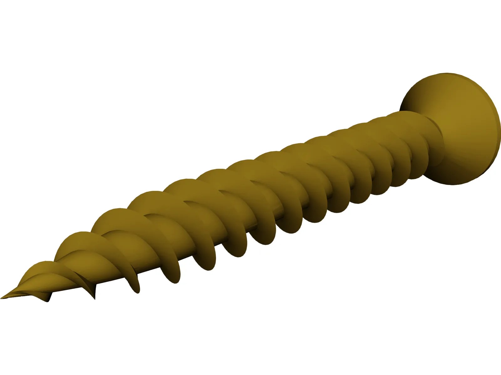 Wood Screw 3D Model 3DCADBrowser