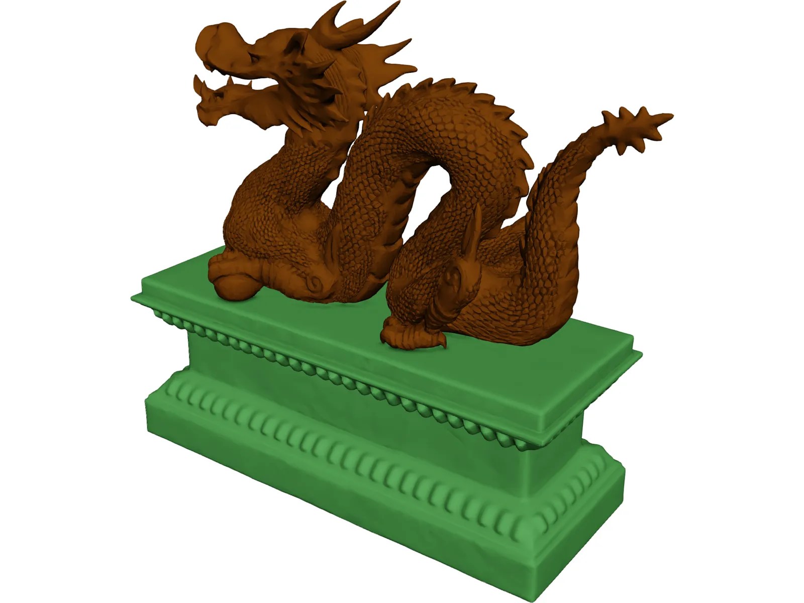 Chinese Dragon Statue 3D Model 3DCADBrowser