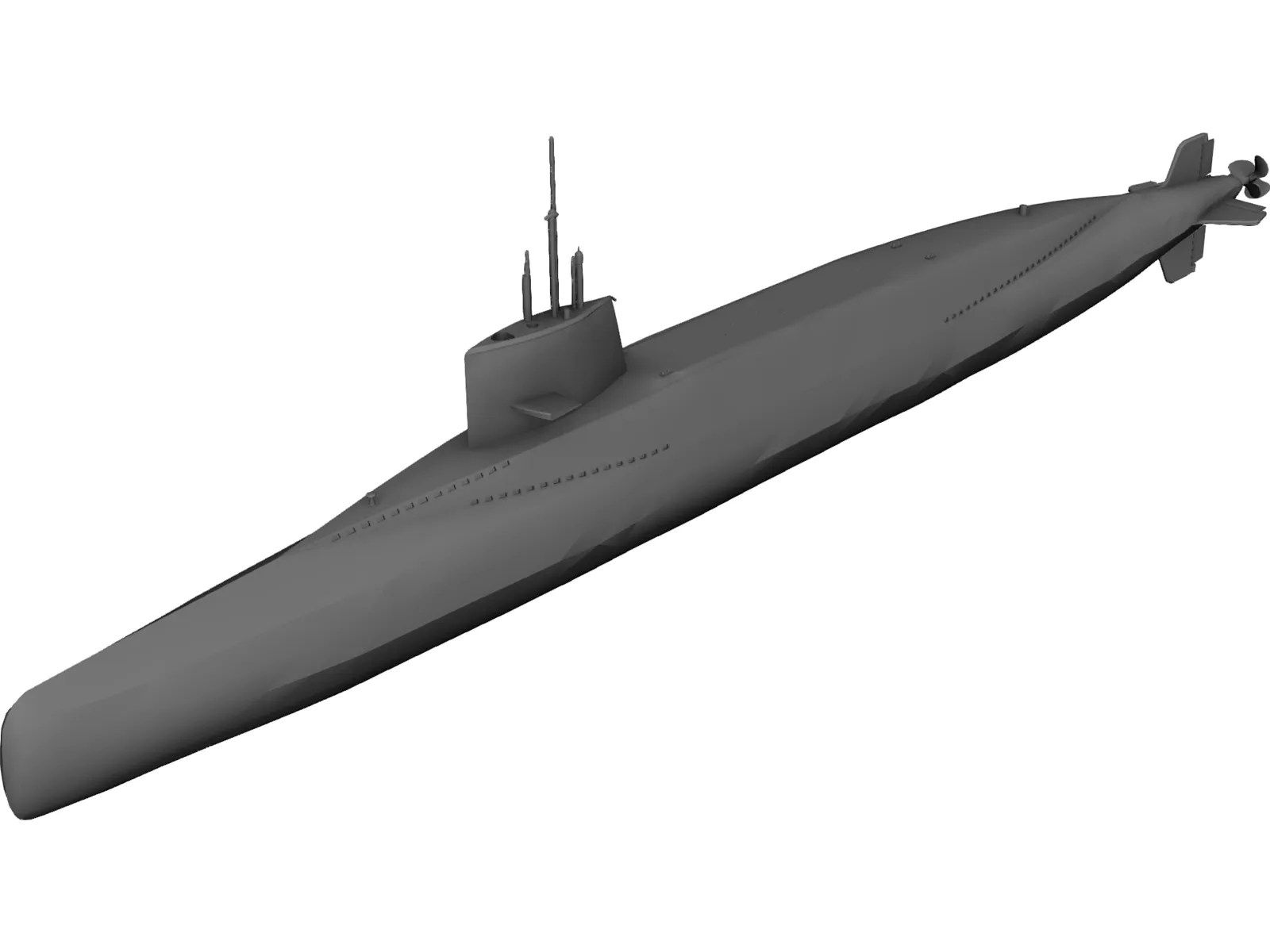 French Sub Le Redoutable S 611 3D Model 3D CAD Browser