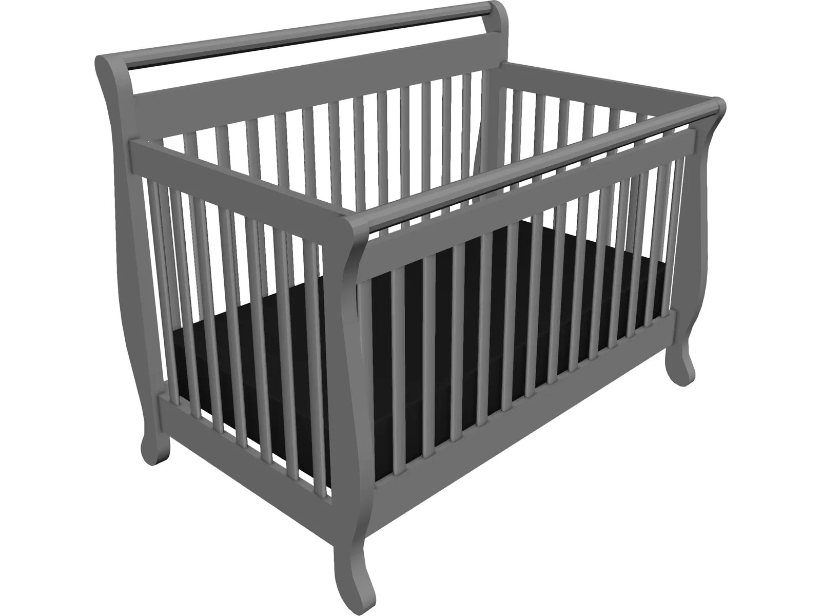 Baby Crib 3D Model 3DCADBrowser