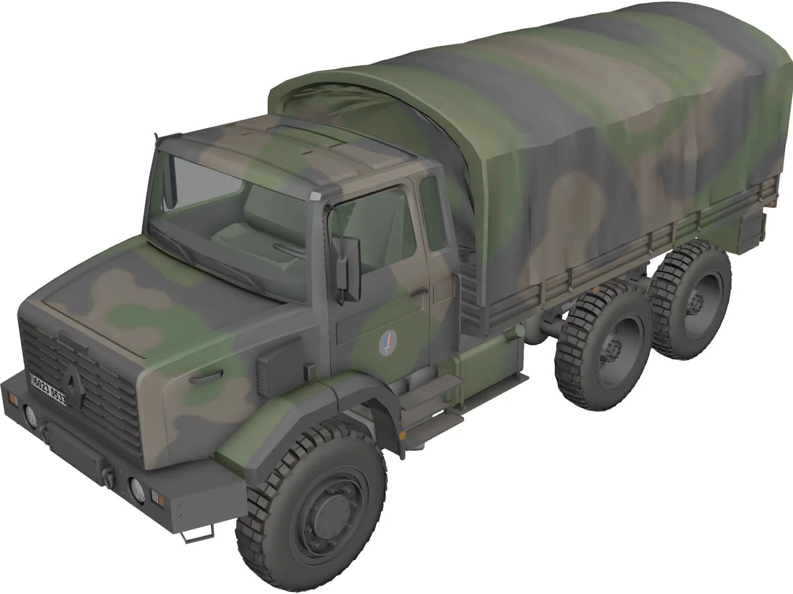 Renault GBC 180 Army Truck 3D Model 3D CAD Browser