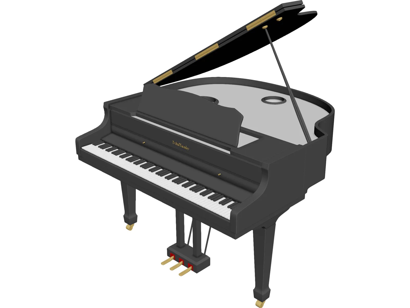 Piano 3D Model 3DCADBrowser